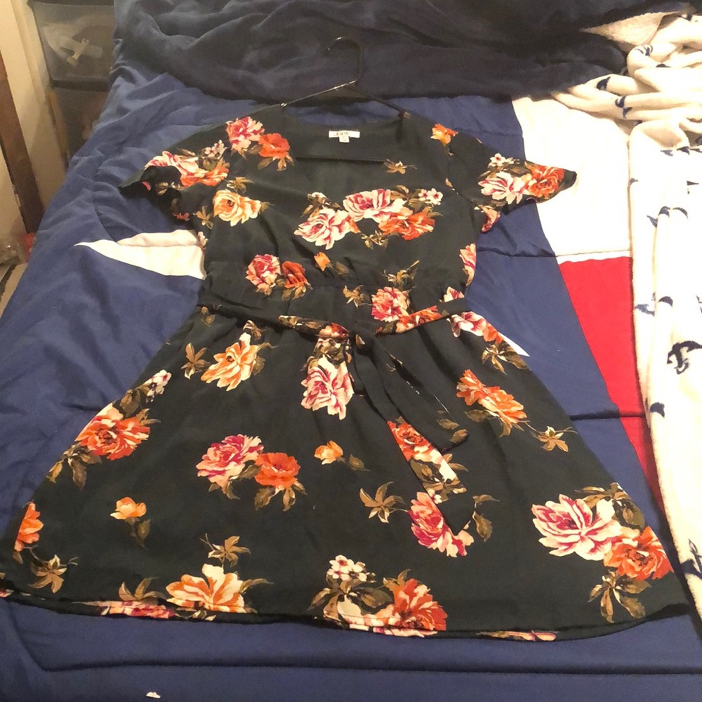 Green flower dress
